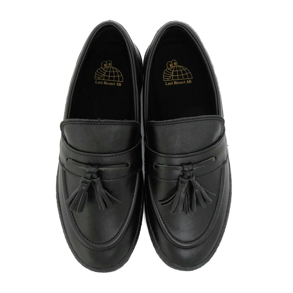 LAST RESORT AB SHOES ラストリゾートエービー シューズ スニーカー VM005 LOAFER LEATHER BLACK/BLACK スケートボード スケボー 3