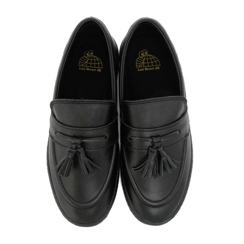 LAST RESORT AB SHOES ラストリゾートエービー シューズ スニーカー VM005 LOAFER LEATHER BLACK/BLACK スケートボード スケボー 3
