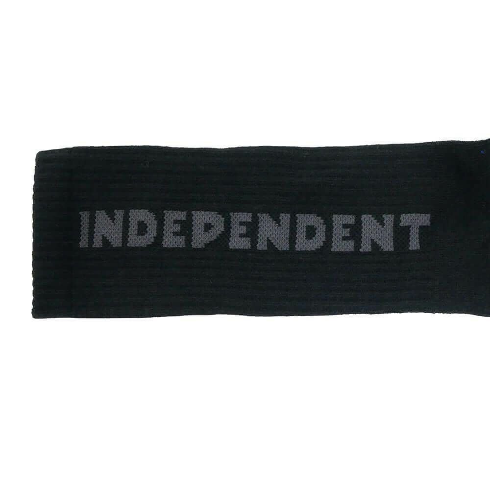  INDEPENDENT SOCKS インディペンデント ソックス 靴下 BASELINE 2 PACK BLACK/CHARCOAL スケートボード スケボー 5