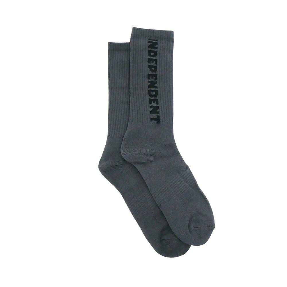 INDEPENDENT SOCKS インディペンデント ソックス 靴下 BASELINE 2 PACK BLACK/CHARCOAL スケートボード スケボー 9