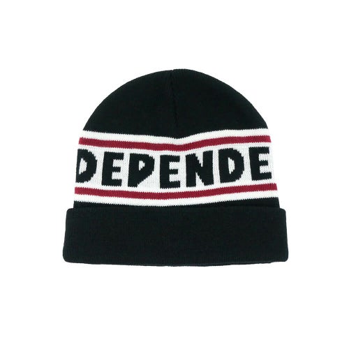 INDEPENDENT KNITCAP インディペンデント ニットキャップ BAR LOGO BEANIE BLACK スケートボード スケボー 