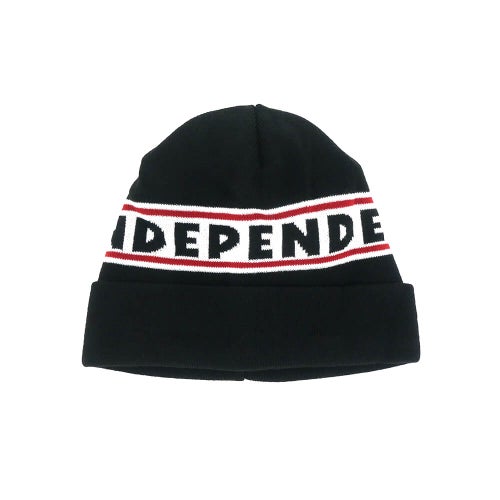 INDEPENDENT KNITCAP インディペンデント ニットキャップ BAR LOGO BEANIE BLACK スケートボード スケボー 