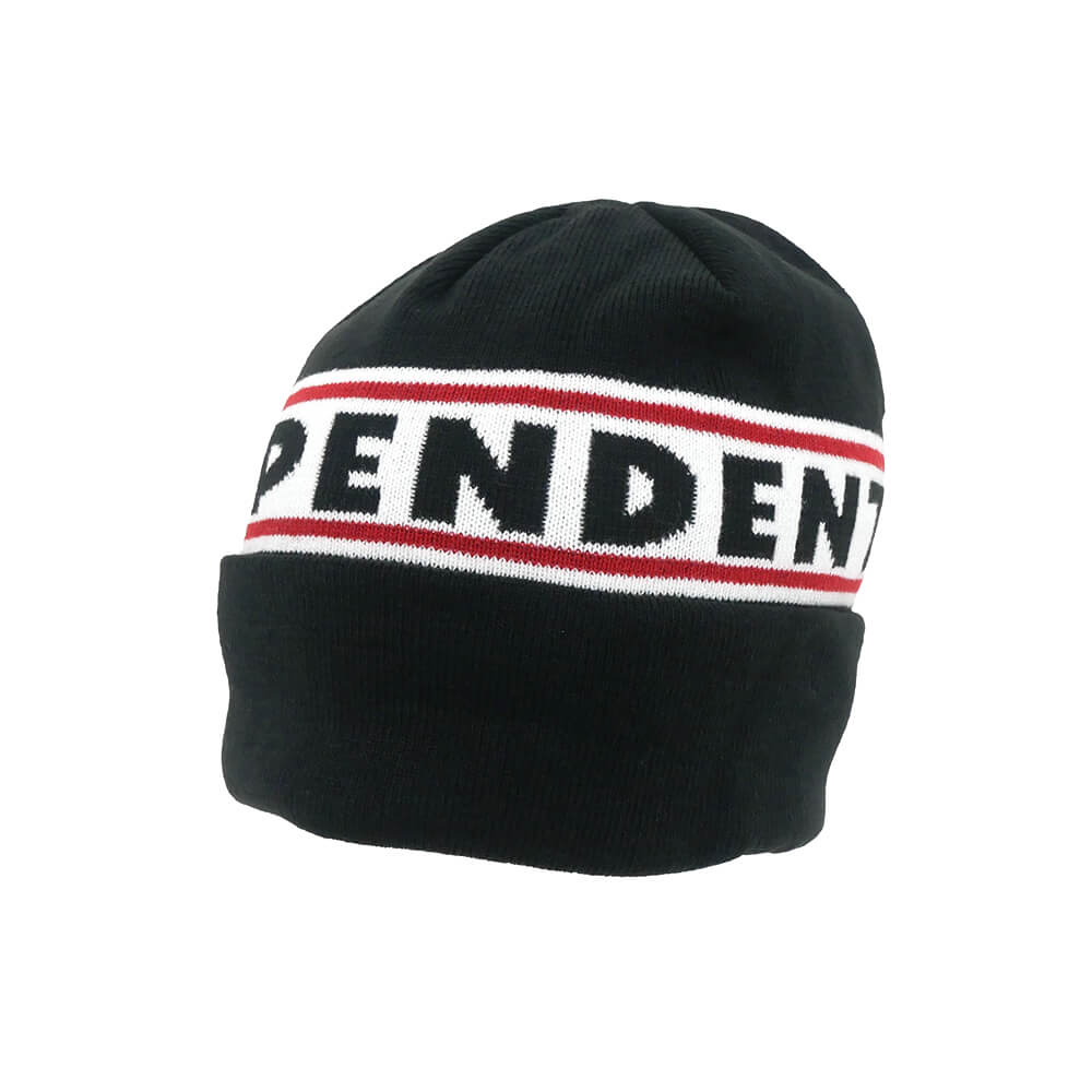 INDEPENDENT KNITCAP インディペンデント ニットキャップ BAR LOGO BEANIE BLACK スケートボード スケボー 1