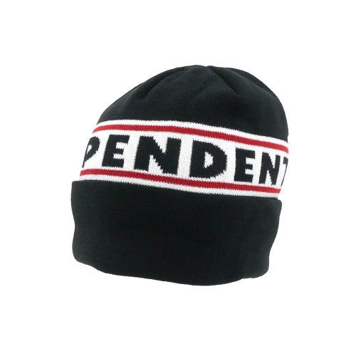 INDEPENDENT KNITCAP インディペンデント ニットキャップ BAR LOGO BEANIE BLACK スケートボード スケボー 1