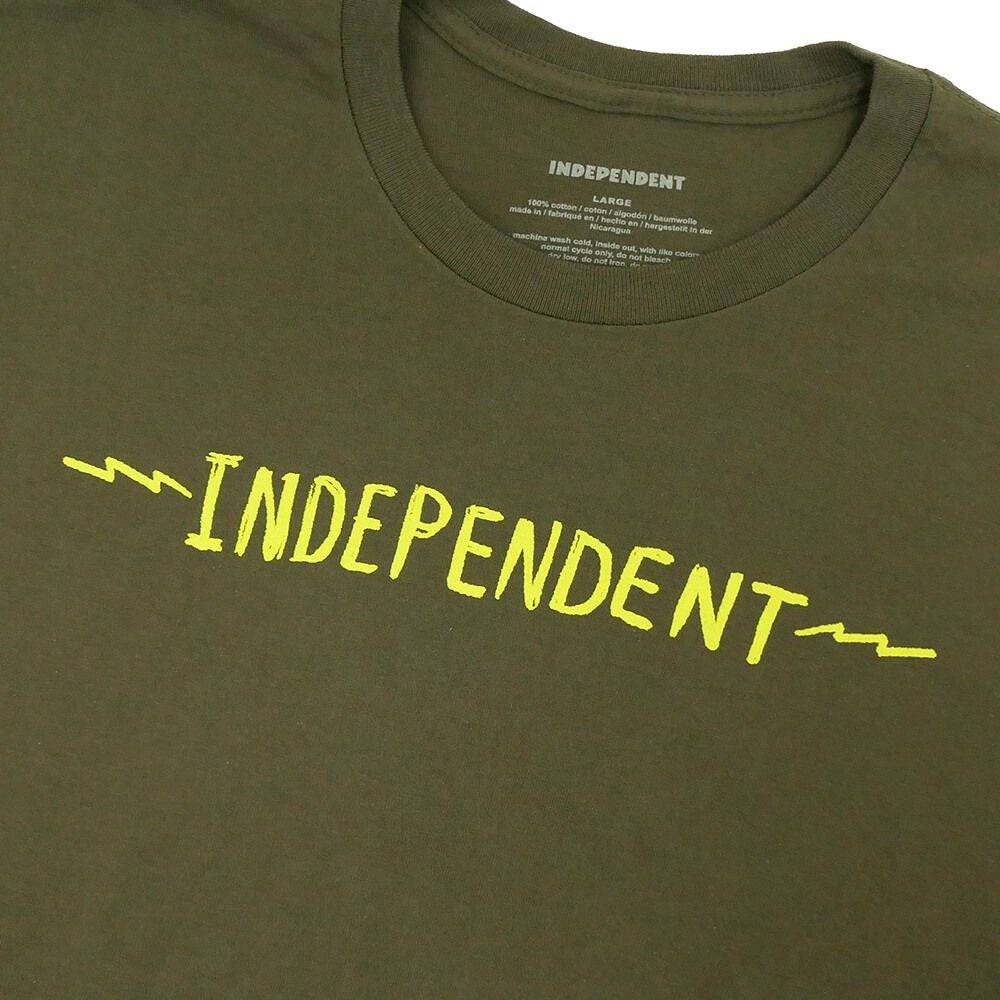  INDEPENDENT T-SHIRT インディペンデント Tシャツ BRATRUD NOTEBOOK OLIVE スケートボード スケボー 2
