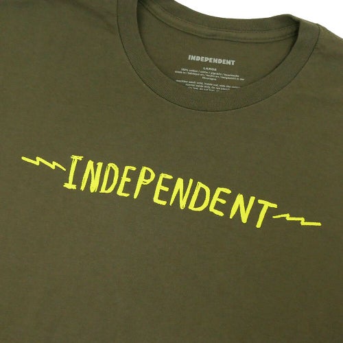  INDEPENDENT T-SHIRT インディペンデント Tシャツ BRATRUD NOTEBOOK OLIVE スケートボード スケボー 2