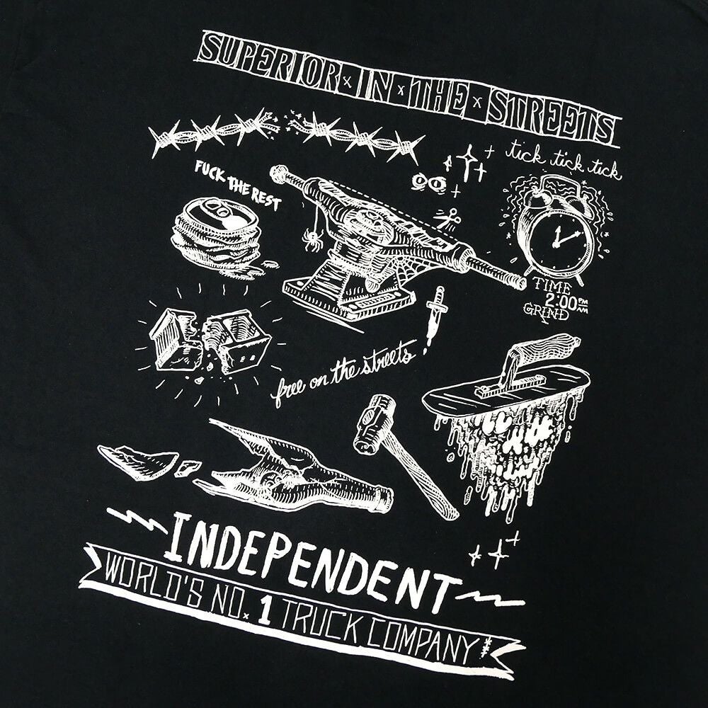  INDEPENDENT T-SHIRT インディペンデント Tシャツ BRATRUD NOTEBOOK BLACK スケートボード スケボー 3