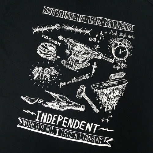  INDEPENDENT T-SHIRT インディペンデント Tシャツ BRATRUD NOTEBOOK BLACK スケートボード スケボー 3