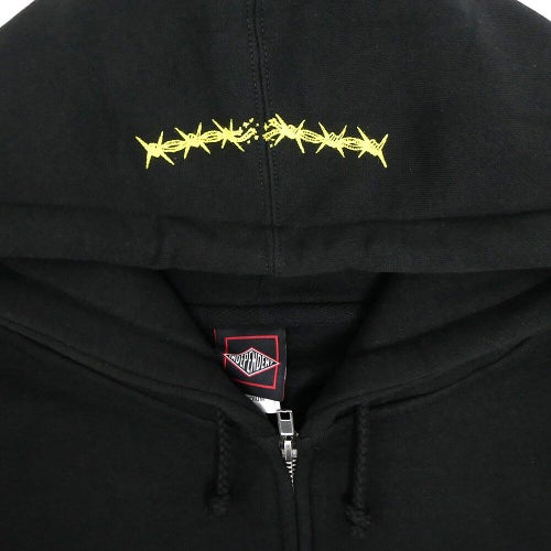  INDEPENDENT HOOD インディペンデント パーカー BRATRUD NOTEBOOK ZIP BLACK スケートボード スケボー 3