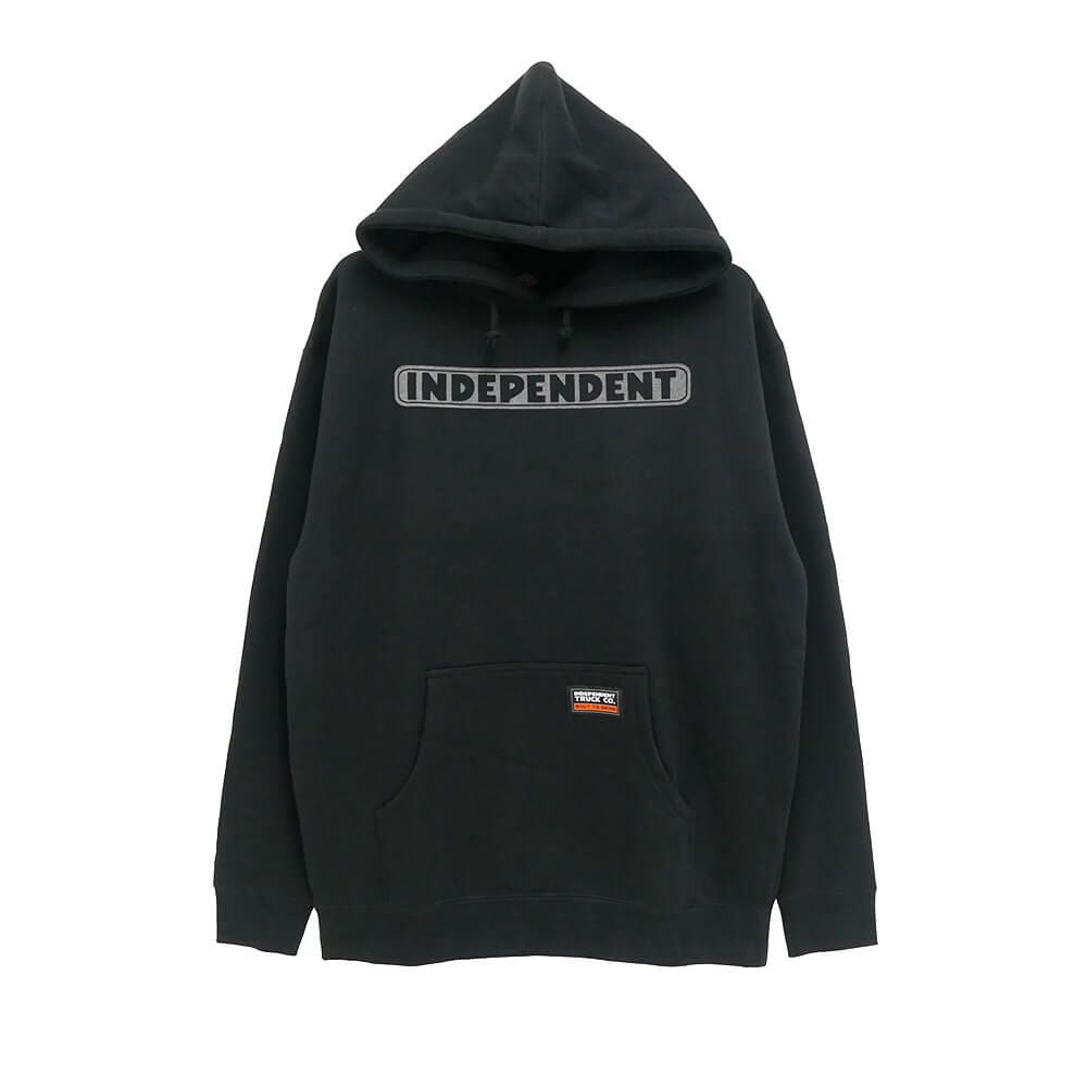  INDEPENDENT HOOD インディペンデント パーカー BAR LOGO REFLECTIVE BLACK スケートボード スケボー 