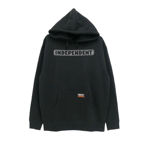  INDEPENDENT HOOD インディペンデント パーカー BAR LOGO REFLECTIVE BLACK スケートボード スケボー 