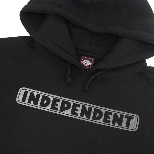  INDEPENDENT HOOD インディペンデント パーカー BAR LOGO REFLECTIVE BLACK スケートボード スケボー 1