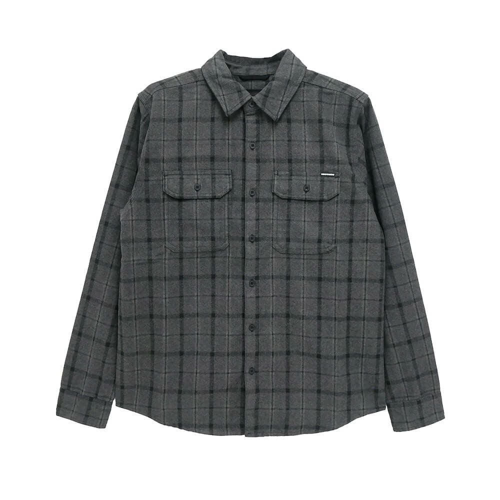  INDEPENDENT LONG SLEEVE インディペンデント 長袖シャツ BELMONT FLANNEL SHIRTS BLACK/GREY スケートボード スケボー 