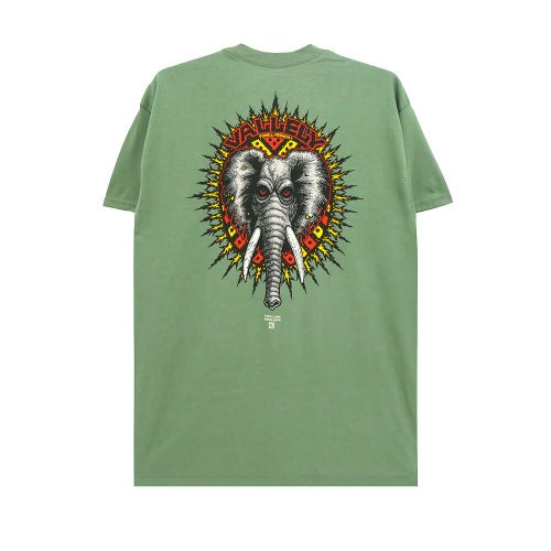 POWELL PERALTA T-SHIRT パウエルペラルタ Tシャツ MIKE VALLELY ELEPHANT MILITARY GREEN スケートボード スケボー 