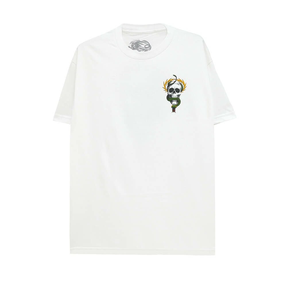 POWELL PERALTA T-SHIRT パウエルペラルタ Tシャツ McGILL SKULL & SNAKE WHITE スケートボード スケボー 1