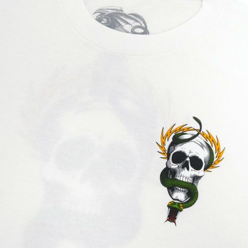 POWELL PERALTA T-SHIRT パウエルペラルタ Tシャツ McGILL SKULL & SNAKE WHITE スケートボード スケボー 2