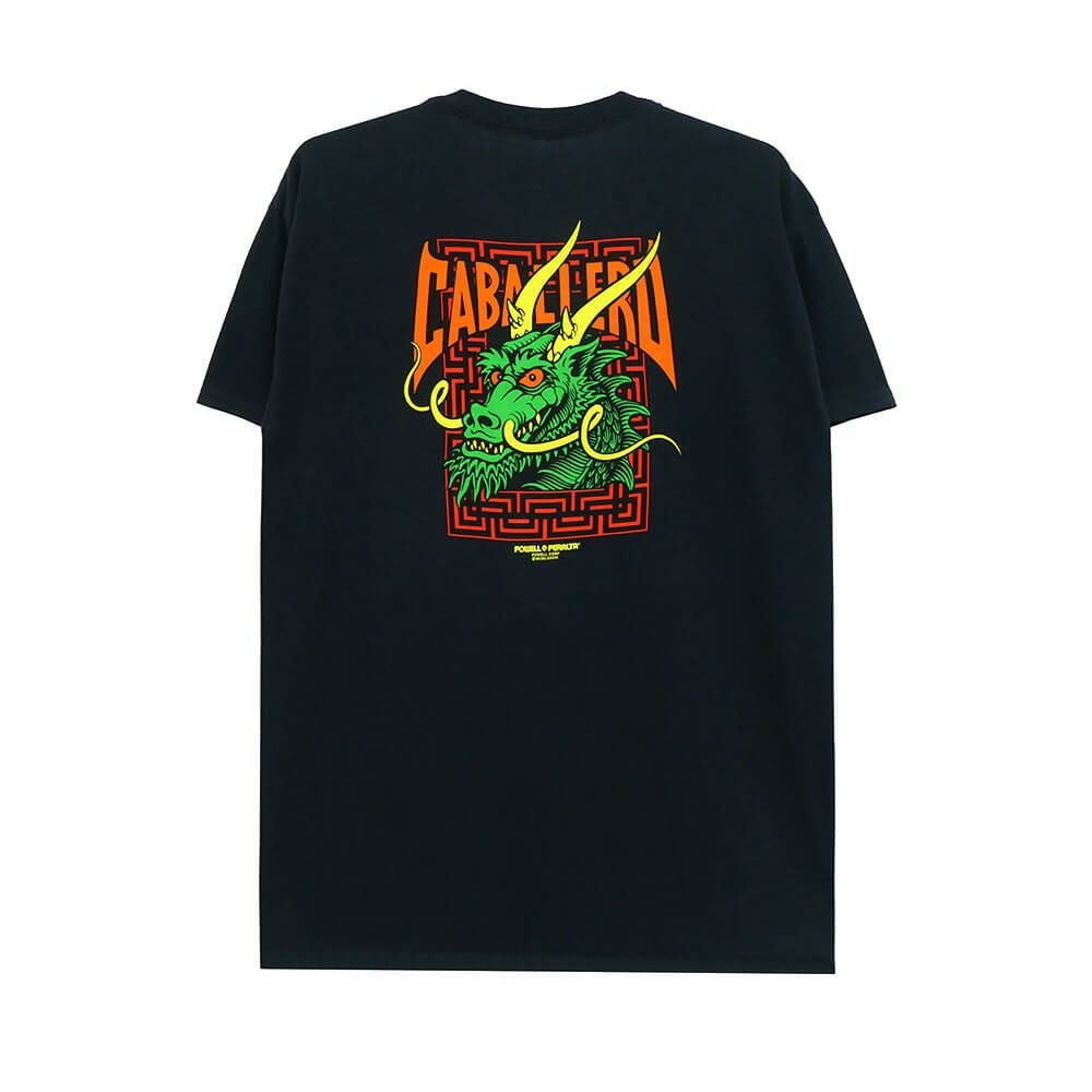 POWELL PERALTA T-SHIRT パウエルペラルタ Tシャツ CABALLERO STREET DRAGON BLACK スケートボード スケボー 