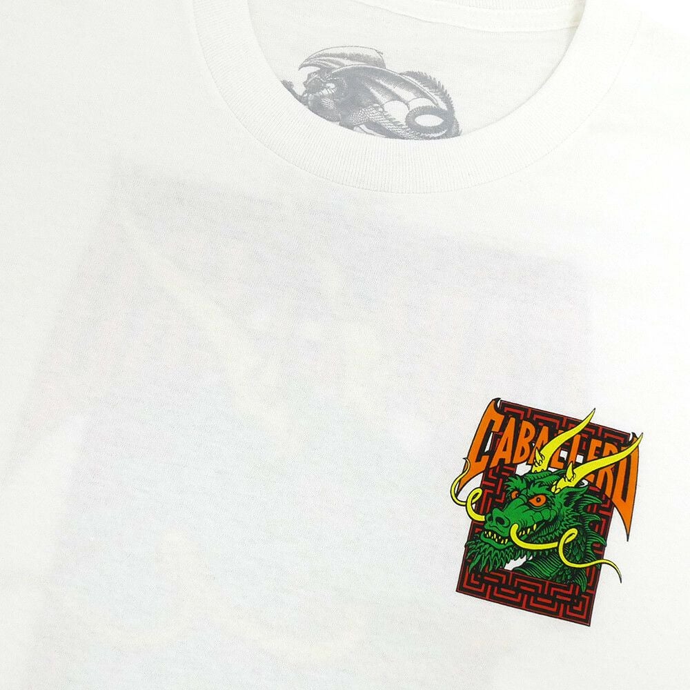  POWELL PERALTA T-SHIRT パウエルペラルタ Tシャツ CABALLERO STREET DRAGON WHITE スケートボード スケボー 2