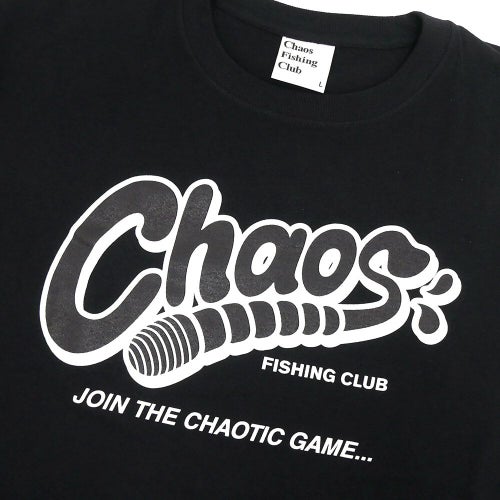 CHAOS FISHING CLUB LONG SLEEVE カオスフィッシングクラブ ロングスリーブTシャツ WORM LOGO BLACK スケートボード スケボー 1