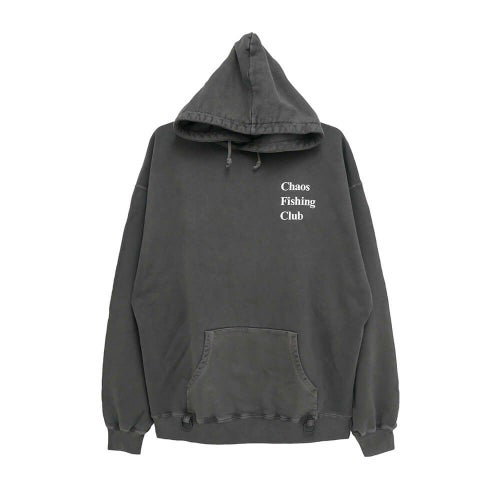 CHAOS FISHING CLUB HOOD カオスフィッシングクラブ パーカー LOGO PIGMENT INK BLACK スケートボード スケボー 1