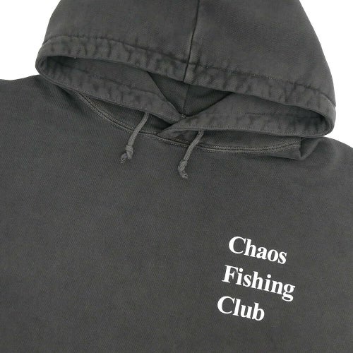 CHAOS FISHING CLUB HOOD カオスフィッシングクラブ パーカー LOGO PIGMENT INK BLACK スケートボード スケボー 2