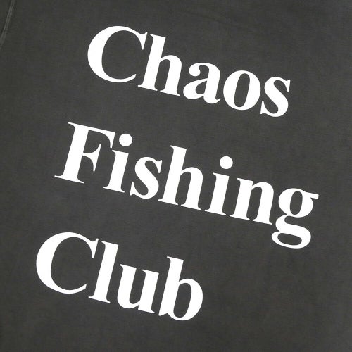 CHAOS FISHING CLUB HOOD カオスフィッシングクラブ パーカー LOGO PIGMENT INK BLACK スケートボード スケボー 3