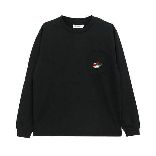 EVISEN LONG SLEEVE エビセン ロングスリーブTシャツ NEW SUSHI POCKET BLACK スケートボード スケボー 