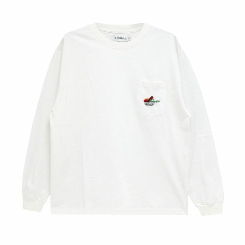 EVISEN LONG SLEEVE エビセン ロングスリーブTシャツ NEW SUSHI POCKET WHITE スケートボード スケボー 