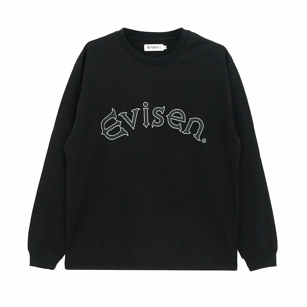 EVISEN LONG SLEEVE エビセン ロングスリーブTシャツ ARCH LOGO BLACK/GREY スケートボード スケボー 