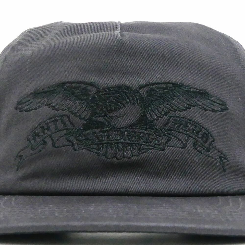 ANTIHERO CAP アンチヒーロー キャップ BASIC EAGLE SNAPBACK BLACK/BLACK スケートボード スケボー 4