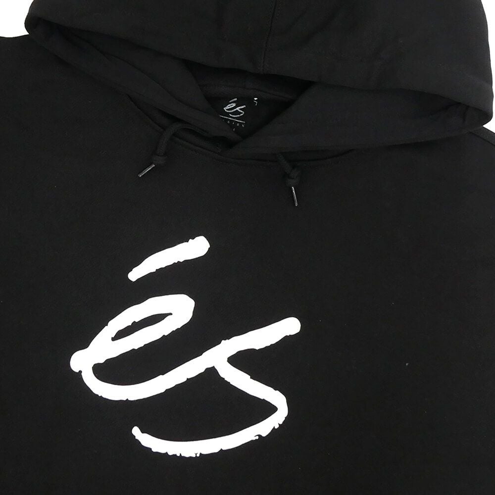 ES HOOD エス パーカー SCRIPT BLACK/WHITE スケートボード スケボー 1