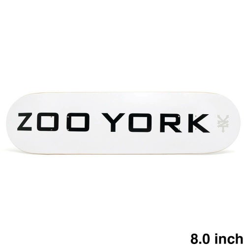 ZOO YORK DECK ズーヨーク デッキ TEAM OG 95 LOGO BLOCK WHITE 8.0 スケートボード スケボー 1
