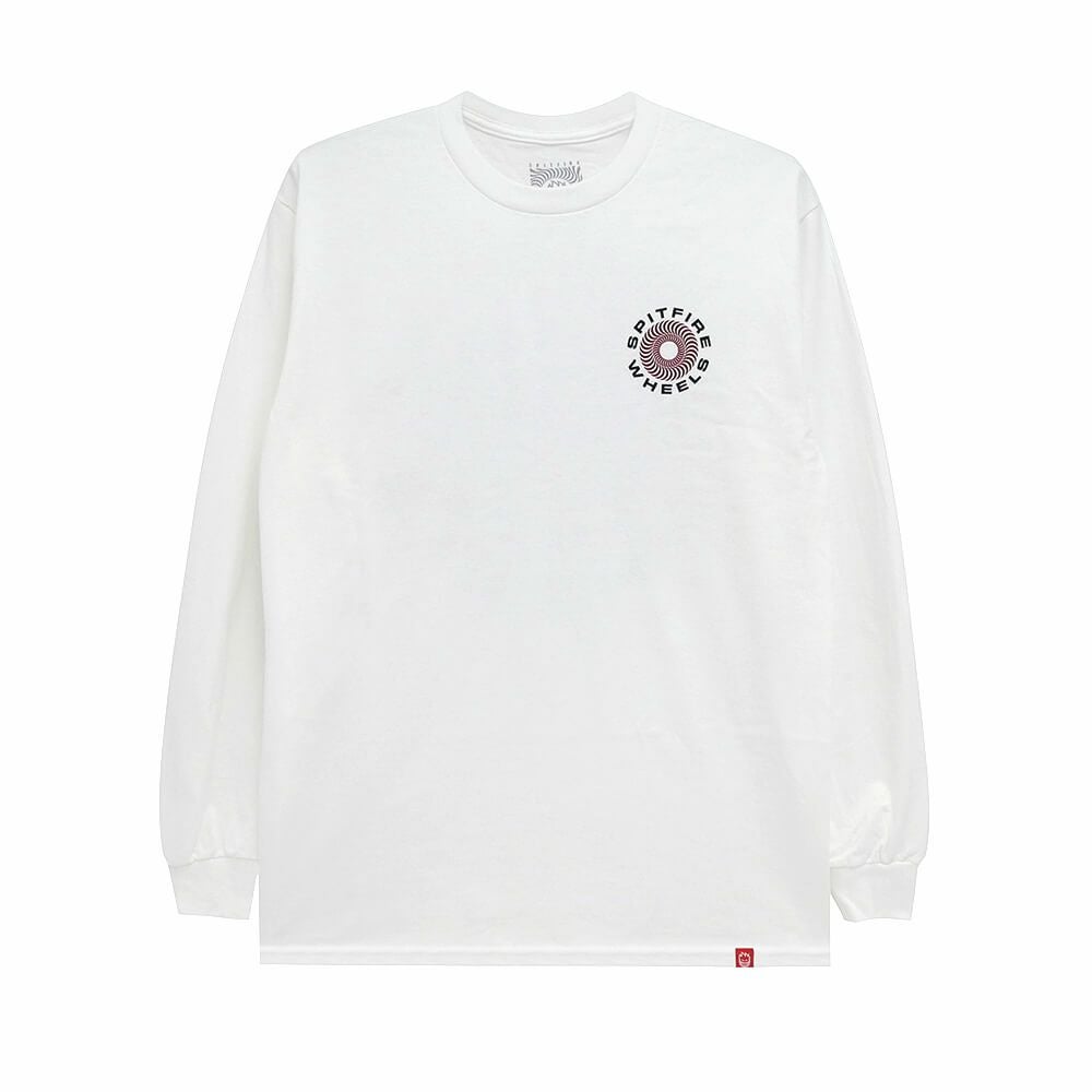 SPITFIRE LONG SLEEVE スピットファイヤー ロングスリーブTシャツ CLASSIC '87 SWIRL FADE FILL WHITE スケートボード スケボー 1