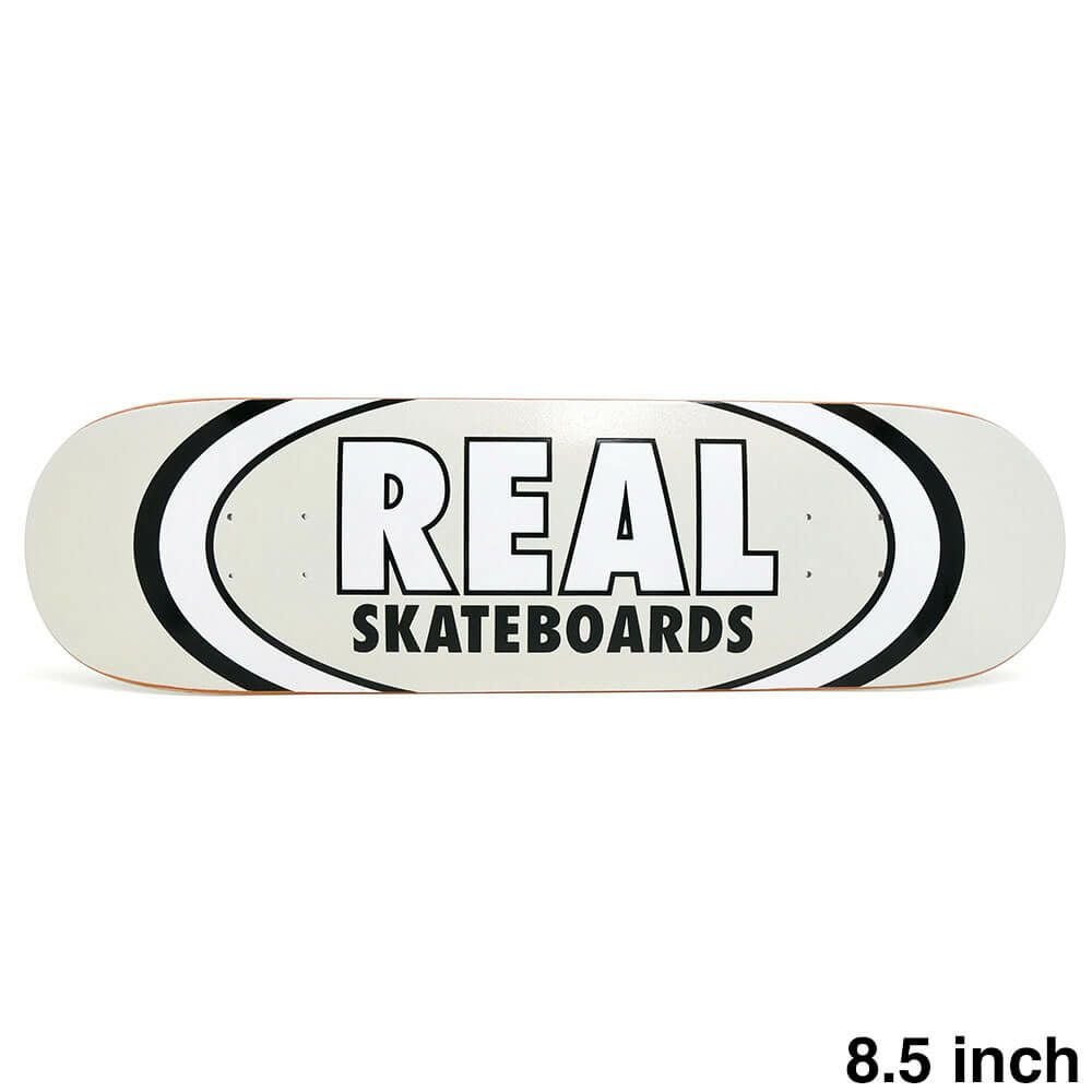 REAL DECK リアル デッキ TEAM CLASSIC OVAL WHITE 8.38 スケート