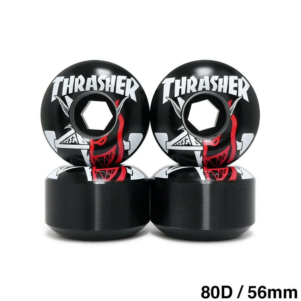 SPITFIRE WHEEL スピットファイヤー ソフトウィール（クルーザー） 80HD CLASSIC FULL THRASHER X SPITFIRE THRASH & BURN 黒 56mm スケートボード スケボー 1