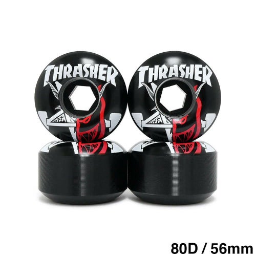 SPITFIRE WHEEL スピットファイヤー ソフトウィール（クルーザー） 80HD CLASSIC FULL THRASHER X SPITFIRE THRASH & BURN 黒 56mm スケートボード スケボー 1