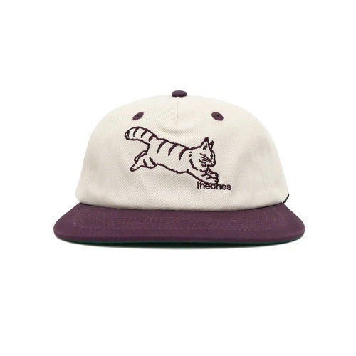 THEORIES CAP セオリーズ キャップ CONSCIOUS KITTY SNAPBACK STONE/WINE スケートボード スケボー 1