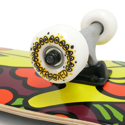 防水ケース付き KROOKED クルキッド コンプリートセット スケートボード完成品（子供用）SHMOO VIBES 7.3 スケートボード スケボー 2