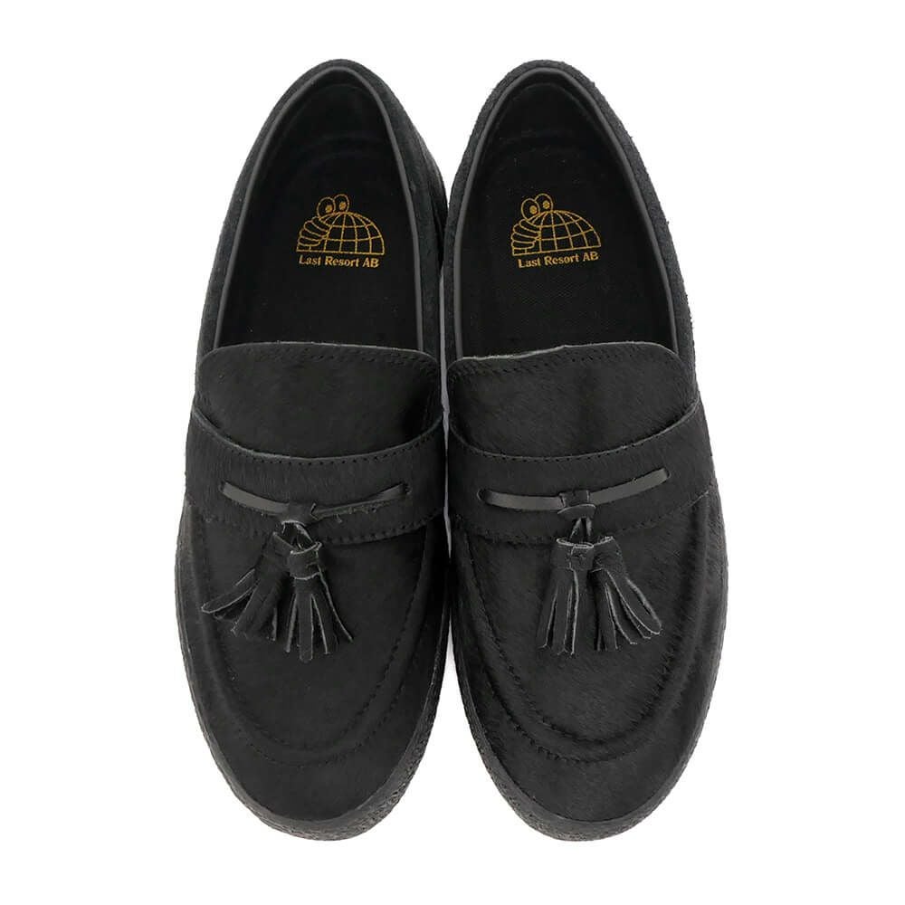 LAST RESORT AB SHOES ラストリゾートエービー シューズ スニーカー VM005 LOAFER PONY HAIR BLACK/BLACK スケートボード スケボー 3