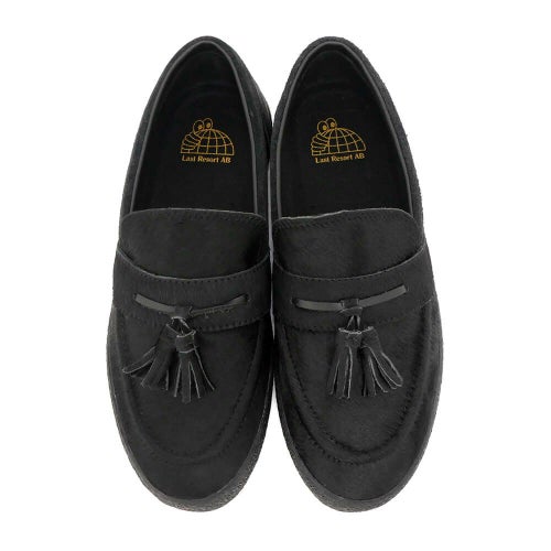 LAST RESORT AB SHOES ラストリゾートエービー シューズ スニーカー VM005 LOAFER PONY HAIR BLACK/BLACK スケートボード スケボー 3