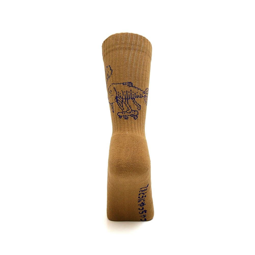 CHAOS FISHING CLUB SOCKS カオスフィッシングクラブ ソックス 靴下 1 PAC OSAKANAKUN BROWN スケートボード スケボー 2