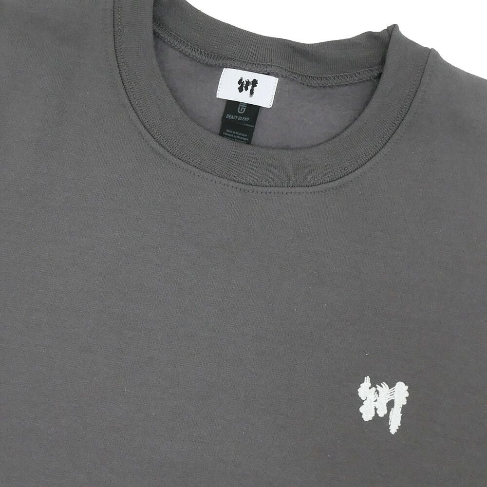  KAWA CREW SWEAT 川 トレーナー KAWA LOGO 1POINT SUMI/WHITE 刺繍ロゴ スケートボード スケボー 1