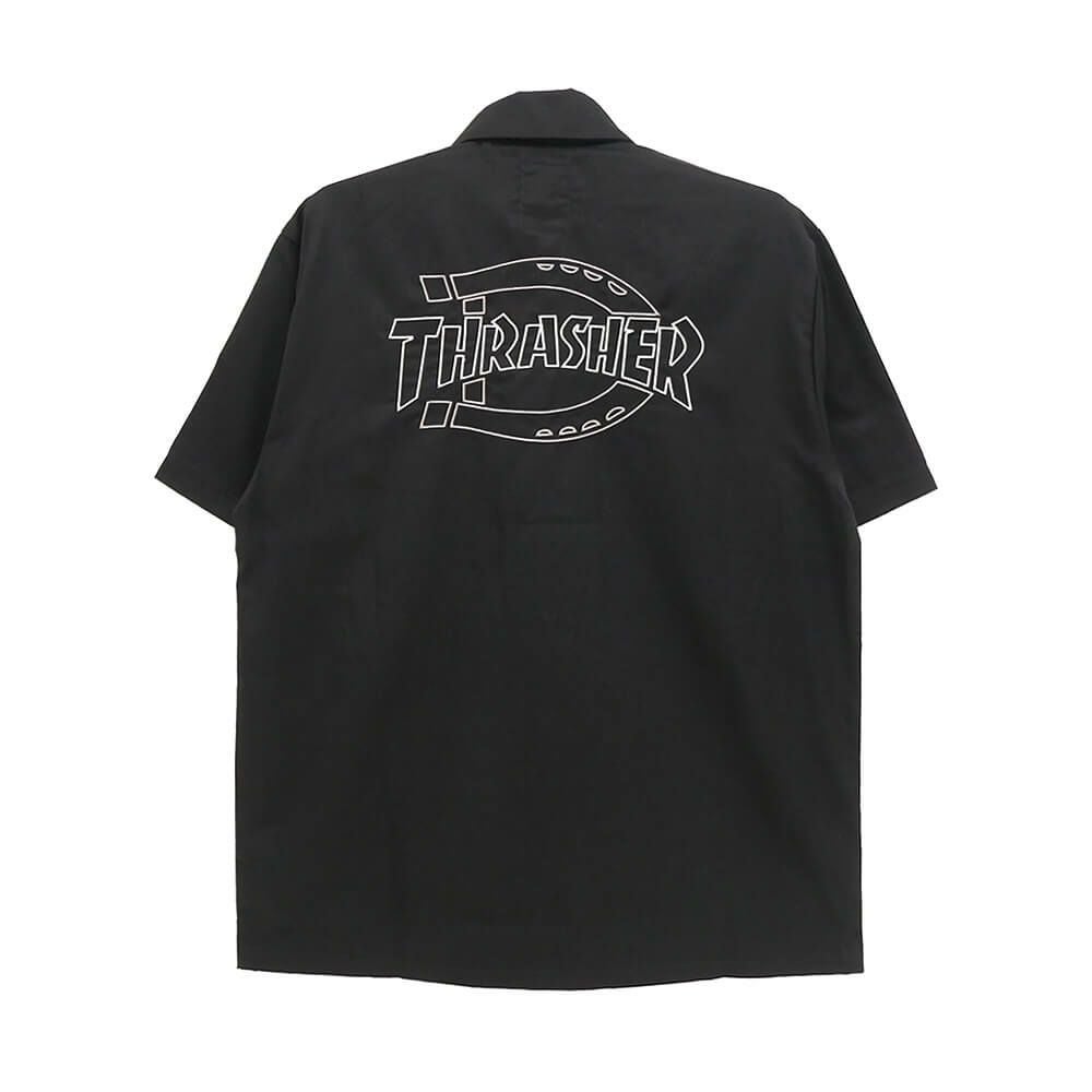 DICKIES SKATEBOARDING SHORT SLEEVE SHIRTS ディッキーズ スケートボーディング 半袖シャツ DICKIES x THRASHER CANVAS WORK BLACK スケートボード スケボー 