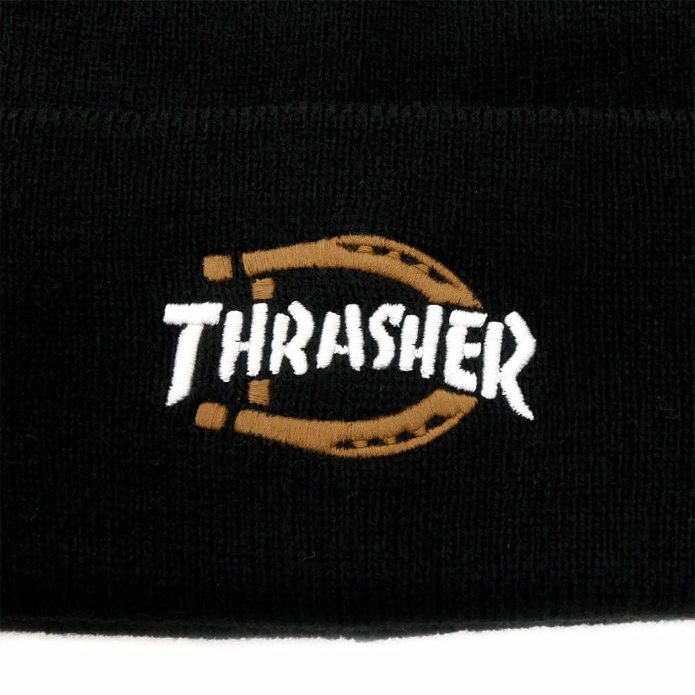 DICKIES SKATEBOARDING KNITCAP ディッキーズ スケートボーディング ニットキャップ DICKIES x THRASHER BEANIE BLACK スケートボード スケボー 2
