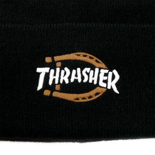 DICKIES SKATEBOARDING KNITCAP ディッキーズ スケートボーディング ニットキャップ DICKIES x THRASHER BEANIE BLACK スケートボード スケボー 2