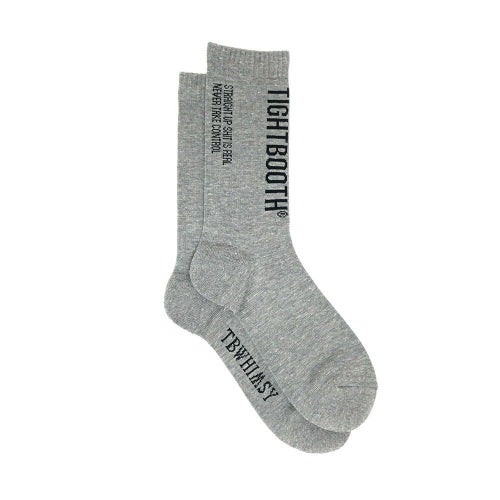 TIGHTBOOTH（TBPR）SOCKS タイトブース ソックス 靴下 LABEL LOGO GREY スケートボード スケボー 3