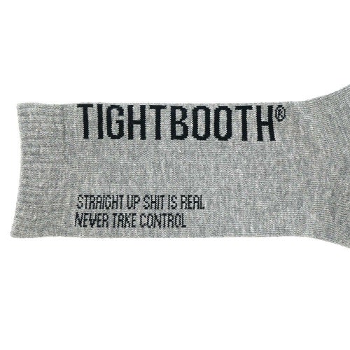 TIGHTBOOTH（TBPR）SOCKS タイトブース ソックス 靴下 LABEL LOGO GREY スケートボード スケボー 4