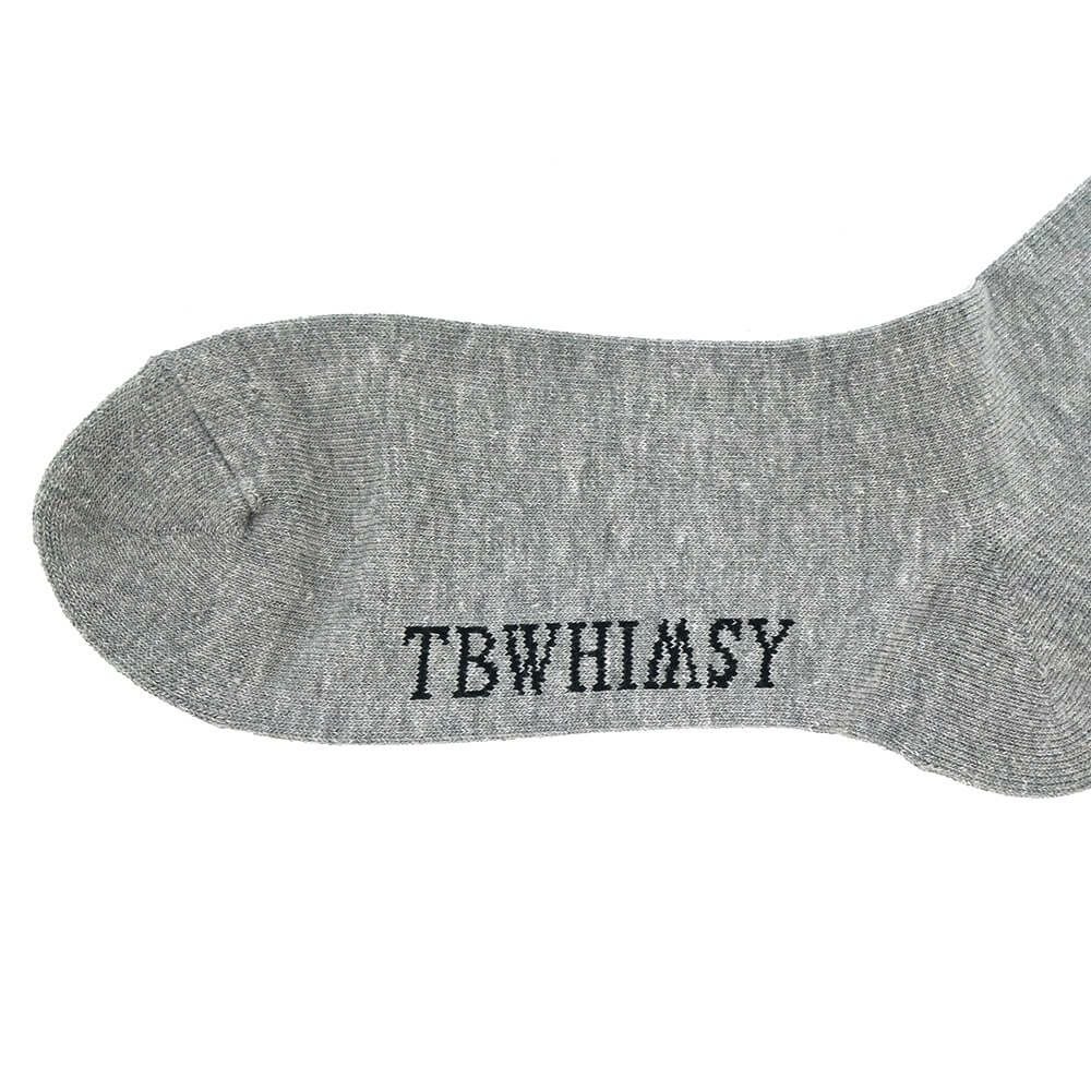 TIGHTBOOTH（TBPR）SOCKS タイトブース ソックス 靴下 LABEL LOGO GREY スケートボード スケボー 5
