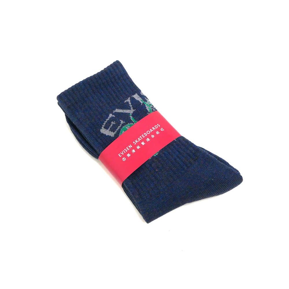 EVISEN SOCKS エビセン ソックス 靴下 DRAGON NAVY スケートボード スケボー 6