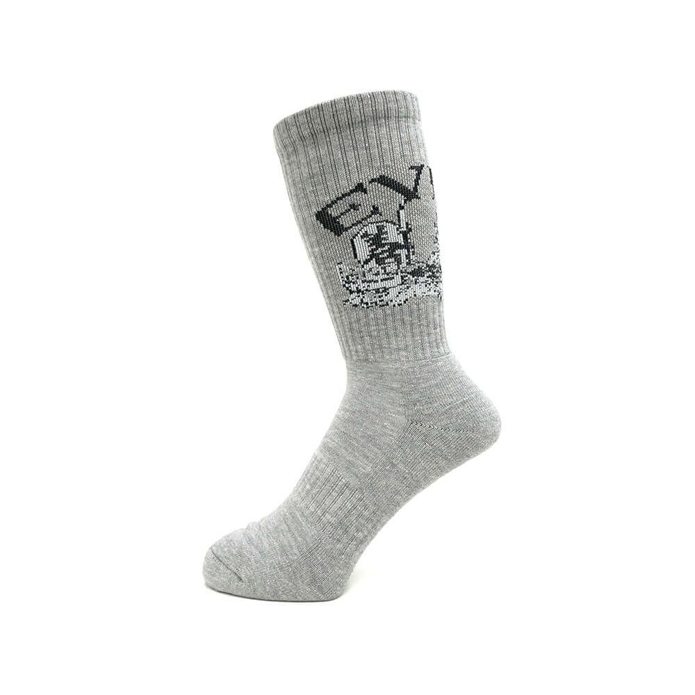 EVISEN SOCKS エビセン ソックス 靴下 DRAGON GREY スケートボード スケボー 1